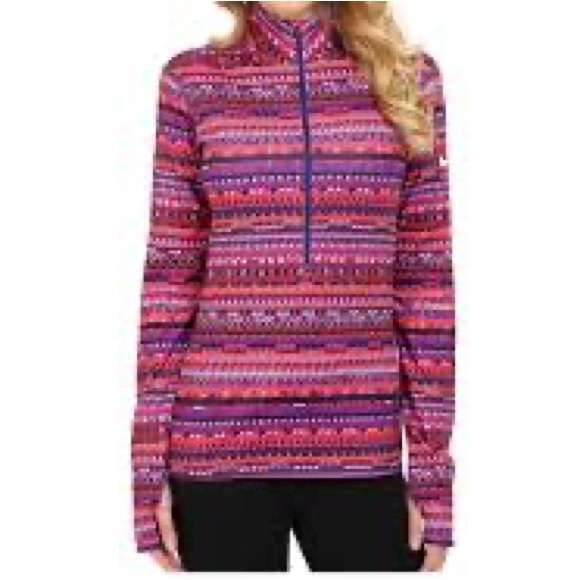 Nike Women's Dri-Fit Pro Warm 8 Bit 1/2 Zip Training Shirt Size Small - Picture 2 of 13